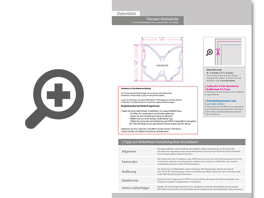 Product Bild fenster-klebefolie_unbedruckt_in_schmetterling-form_konturgeschnitten