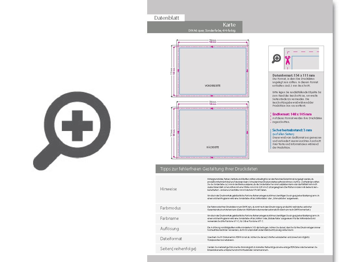 Product Bild trauerkarte_din_a6_quer_4_4_farbig_+_sonderfarbe_silber